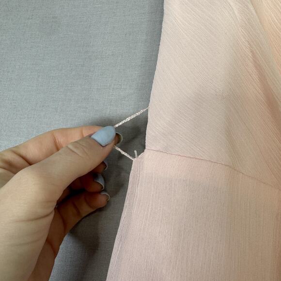 White by Vera Wang Dress Womens 20 Petal Pink Ruffle Gown Chiffon Whimsy Fairy - Picture 4 of 16